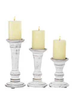 Cheapest 🔔 Country Cottage Wood Candle Holder - Set of 3 by Monroe Lane 💯 -Monroe Lane Sales Belk 3702