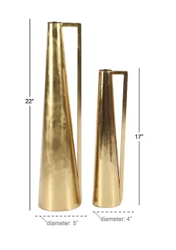 Wholesale 😍 Modern Metal Vase - Set of 2 by Monroe Lane 🌟 -Monroe Lane Sales Belk 3726