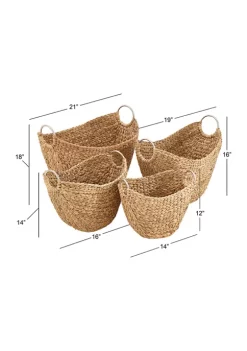 Best deal 🎉 Contemporary Seagrass Storage Basket - Set of 4 by Monroe Lane 🎉 -Monroe Lane Sales Belk 3734