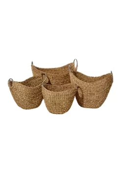Best deal 🎉 Contemporary Seagrass Storage Basket - Set of 4 by Monroe Lane 🎉 -Monroe Lane Sales Belk 3735