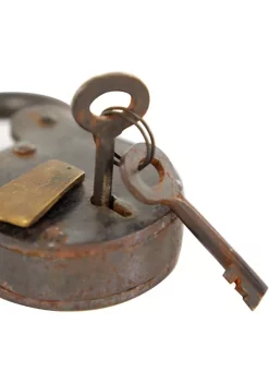 Coupon ✨ Vintage Metal Lock And Key by Monroe Lane 🔥 -Monroe Lane Sales Belk 3787