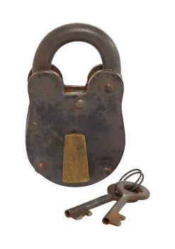 Coupon ✨ Vintage Metal Lock And Key by Monroe Lane 🔥 -Monroe Lane Sales Belk 3790