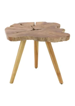 Deals 🧨 Rustic Teak Wood Accent Table by Monroe Lane ❤️ -Monroe Lane Sales Belk 3839
