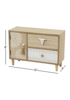 Budget ⌛ Eclectic Wood Jewelry Box by Monroe Lane ⌛ -Monroe Lane Sales Belk 4059