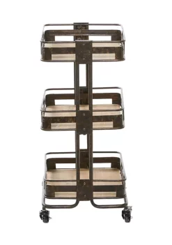 Coupon ❤️ Industrial Metal Storage Cart by Monroe Lane 🤩 -Monroe Lane Sales Belk 4084