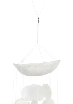 Promo 💯 Coastal Capiz Shell Windchime by Monroe Lane 👍 -Monroe Lane Sales Belk 4095
