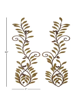 Best Pirce ⌛ Traditional Metal Wall Decor - Set of 2 by Monroe Lane 🎉 -Monroe Lane Sales Belk 4112