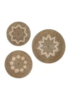 Cheapest ✨ Bohemian Seagrass Wall Decor - Set of 3 by Monroe Lane 👏 -Monroe Lane Sales Belk 4131