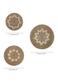 Cheapest ✨ Bohemian Seagrass Wall Decor - Set of 3 by Monroe Lane 👏 -Monroe Lane Sales Belk 4132
