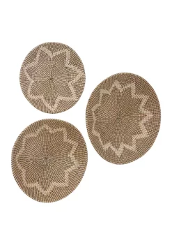Cheapest ✨ Bohemian Seagrass Wall Decor - Set of 3 by Monroe Lane 👏 -Monroe Lane Sales Belk 4133