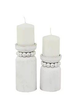 Cheap 😀 Traditional Wood Candle Holder - Set of 2 by Monroe Lane ✔️ -Monroe Lane Sales Belk 430
