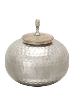 Best Sale 🔥 Contemporary Metal Decorative Jars by Monroe Lane 💯 -Monroe Lane Sales Belk 4308