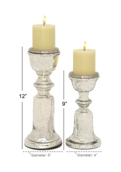 Cheap 🎉 Traditional Glass Candle Holder - Set of 2 by Monroe Lane 👏 -Monroe Lane Sales Belk 4313