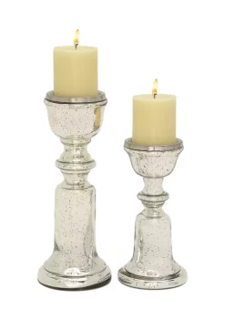 Cheap 🎉 Traditional Glass Candle Holder - Set of 2 by Monroe Lane 👏 -Monroe Lane Sales Belk 4314