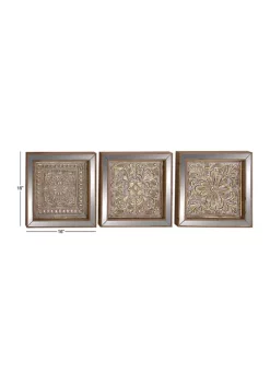 Promo 🎁 Glam Metal Wall Decor - Set of 3 by Monroe Lane ⭐ -Monroe Lane Sales Belk 4318