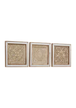 Promo 🎁 Glam Metal Wall Decor - Set of 3 by Monroe Lane ⭐ -Monroe Lane Sales Belk 4319