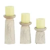 Budget 👏 Coastal Wood Candle Holder - Set of 3 by Monroe Lane 😀