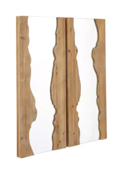 Best deal 😉 Contemporary Wood Wall Mirror - Set of 2 by Monroe Lane 🌟 -Monroe Lane Sales Belk 4403
