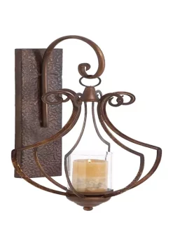 Coupon ⌛ Rustic Metal Wall Sconce by Monroe Lane ✔️