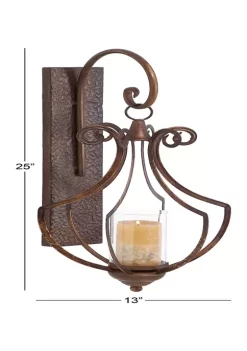 Coupon ⌛ Rustic Metal Wall Sconce by Monroe Lane ✔️ -Monroe Lane Sales Belk 4470