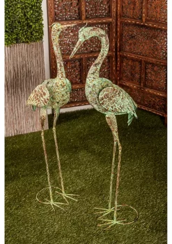 New 🎉 Coastal Metal Garden Sculpture - Set of 2 by Monroe Lane 😀 -Monroe Lane Sales Belk 4620