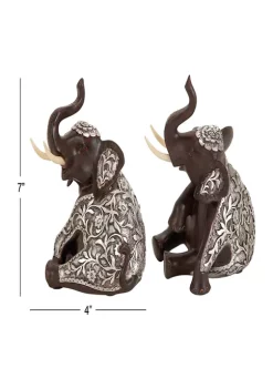 Best deal 🎉 Eclectic Polystone Sculpture - Set of 2 by Monroe Lane ✔️ -Monroe Lane Sales Belk 4627