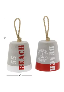 Buy 😀 Coastal Cement Sculpture - Set of 2 by Monroe Lane 💯 -Monroe Lane Sales Belk 4659