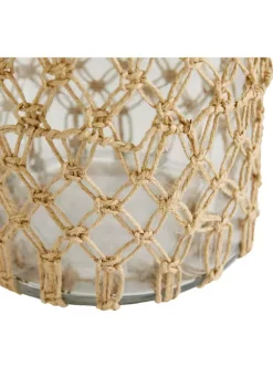 Budget 🎉 Coastal Glass Candle Lantern by Monroe Lane ❤️ -Monroe Lane Sales Belk 4728