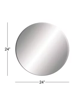 Budget 😍 Contemporary Wood Wall Mirror by Monroe Lane 🔥 -Monroe Lane Sales Belk 4824