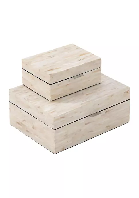 Coupon ✨ Coastal Shell Box - Set of 2 by Monroe Lane ⭐ 5 Coupon ✨ Coastal Shell Box - Set of 2 by Monroe Lane ⭐ - Image 5