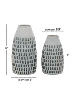 Flash Sale ⌛ Contemporary Ceramic Vase - Set of 2 by Monroe Lane 🎉 -Monroe Lane Sales Belk 4842
