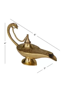 Buy ✔️ Eclectic Metal Aladdin Lamp by Monroe Lane 🔥 -Monroe Lane Sales Belk 4854