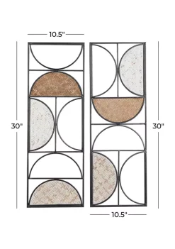 Buy 🎁 Contemporary Metal Wall Decor - Set of 2 by Monroe Lane ⌛ -Monroe Lane Sales Belk 4872