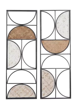 Buy 🎁 Contemporary Metal Wall Decor - Set of 2 by Monroe Lane ⌛ -Monroe Lane Sales Belk 4874