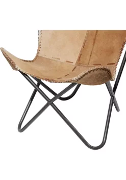 New 😉 Rustic Leather Butterfly Chair by Monroe Lane ✔️ -Monroe Lane Sales Belk 4883