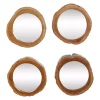Brand new 🌟 Rustic Teak Wood Wall Mirror - Set of 4 by Monroe Lane 🔥