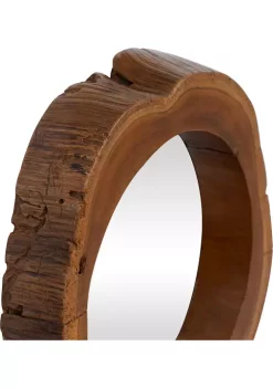 Brand new 🌟 Rustic Teak Wood Wall Mirror - Set of 4 by Monroe Lane 🔥 -Monroe Lane Sales Belk 4929