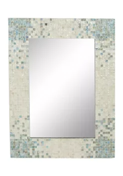 Coupon ✔️ Coastal 👩 Mother of Pearl Wall Mirror by Monroe Lane ⭐