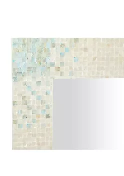 Coupon ✔️ Coastal 👩 Mother of Pearl Wall Mirror by Monroe Lane ⭐ -Monroe Lane Sales Belk 4965