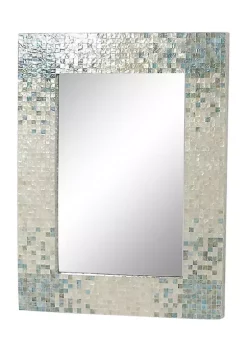 Coupon ✔️ Coastal 👩 Mother of Pearl Wall Mirror by Monroe Lane ⭐ -Monroe Lane Sales Belk 4967