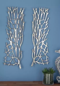 Buy 🧨 Modern Aluminum Wall Decor - Set of 2 by Monroe Lane 👏 -Monroe Lane Sales Belk 5001
