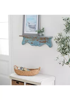 Budget 🤩 Rustic Wood Wall Shelf by Monroe Lane 💯 -Monroe Lane Sales Belk 5004