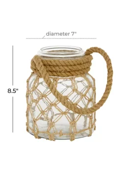 Best deal 💯 Coastal Glass Candle Lantern by Monroe Lane ⭐ -Monroe Lane Sales Belk 5013