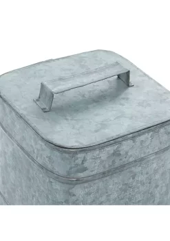 Budget ❤️ Farmhouse Metal Box - Set of 2 by Monroe Lane 👍 -Monroe Lane Sales Belk 5018