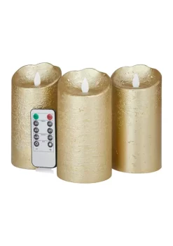 Brand new 🎉 Traditional Wax Flameless Candle - Set of 3 by Monroe Lane 💯