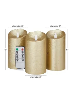 Brand new 🎉 Traditional Wax Flameless Candle - Set of 3 by Monroe Lane 💯 -Monroe Lane Sales Belk 5025