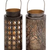 New 🥰 Eclectic Metal Lantern - Set of 2 by Monroe Lane ✔️