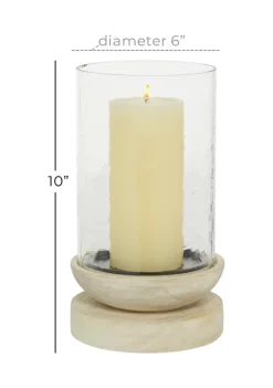 Hot Sale 🔥 Traditional Wood Hurricane Lamp by Monroe Lane ❤️ -Monroe Lane Sales Belk 5133