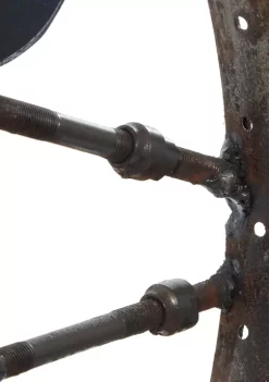 Best Sale 🔔 Metal Industrial Wheel Sculpture by Monroe Lane 🌟 -Monroe Lane Sales Belk 5143