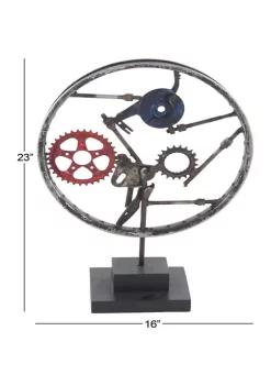 Best Sale 🔔 Metal Industrial Wheel Sculpture by Monroe Lane 🌟 -Monroe Lane Sales Belk 5146